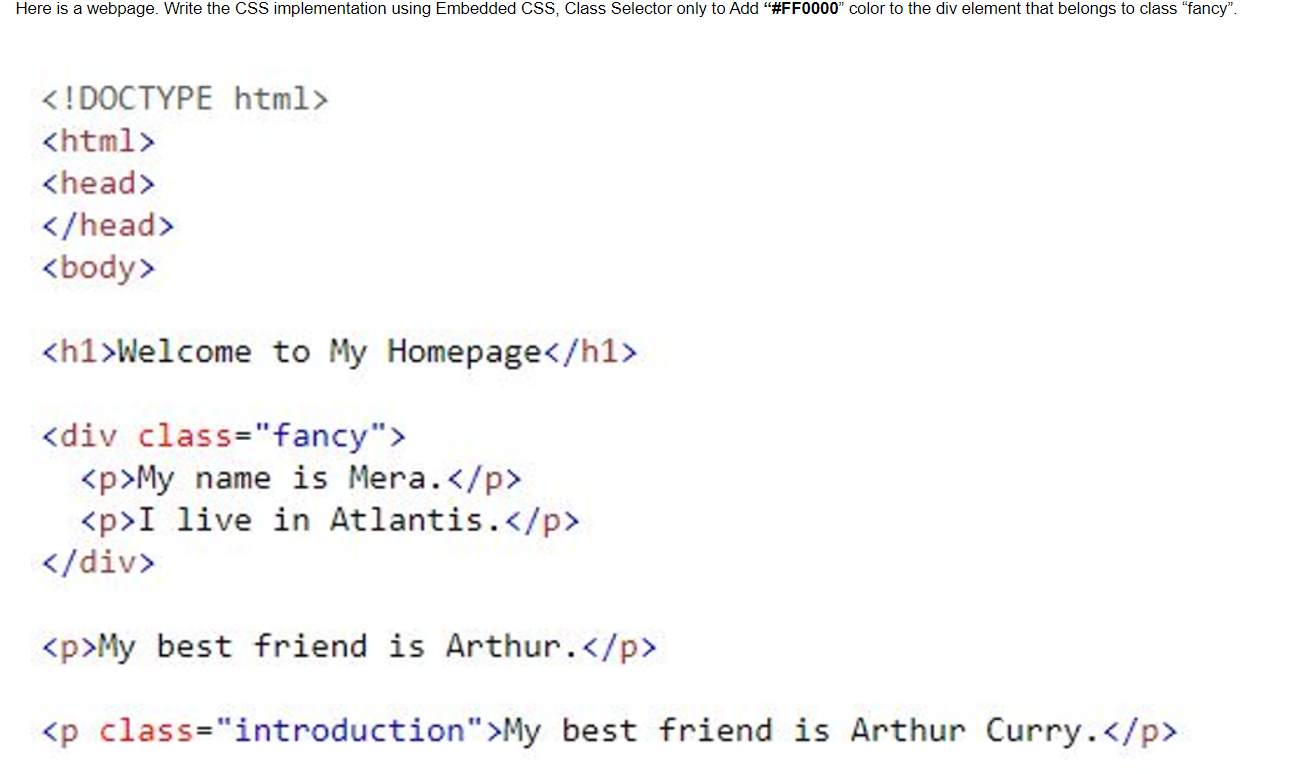 Solved ! DOCTYPE html html head / head body | Chegg.com