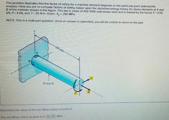 Solved This problem illustrates that the factor of safety | Chegg.com