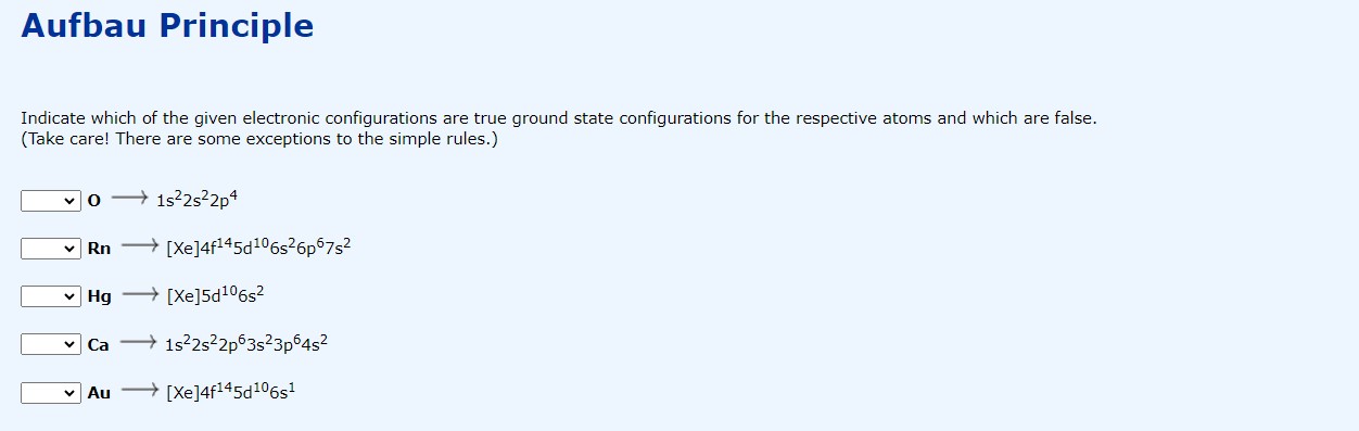 Solved Indicate which of the given electronic configurations | Chegg.com