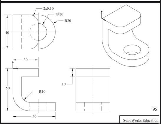 Solved Please build part in the solidworks program using | Chegg.com