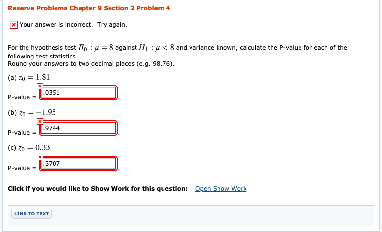 Solved Reserve Problems Chapter 9 Section 2 Problem 4 X Your | Chegg.com