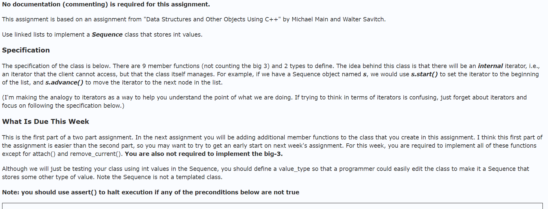 No documentation (commenting) is required for this | Chegg.com