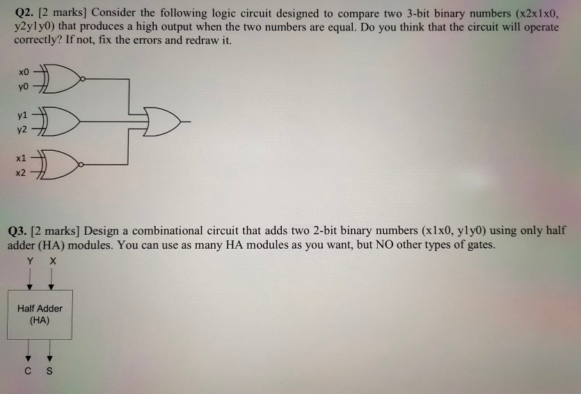 Solved 02. [2 Marks] Consider The Following Logic Circuit | Chegg.com