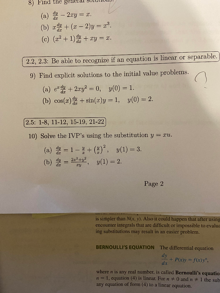 Solved question #10 (a) (b) Solve the IVP's using the | Chegg.com