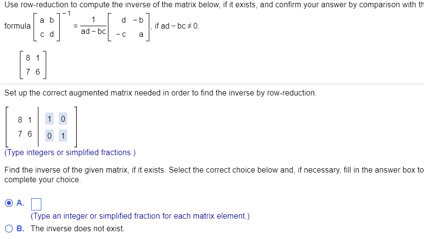 Solved Use row reduction to compute the inverse of the Chegg