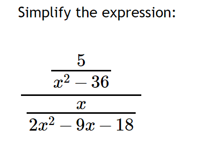 x 2 5x 36 x 9