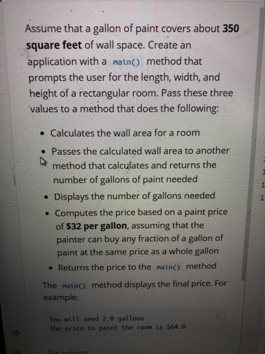Solved Assume that a gallon of paint covers about 350 square
