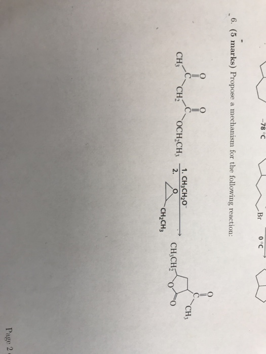 Solved 78 °C Br 0°C 6, (5 marks) Propose a mechanism for the | Chegg.com