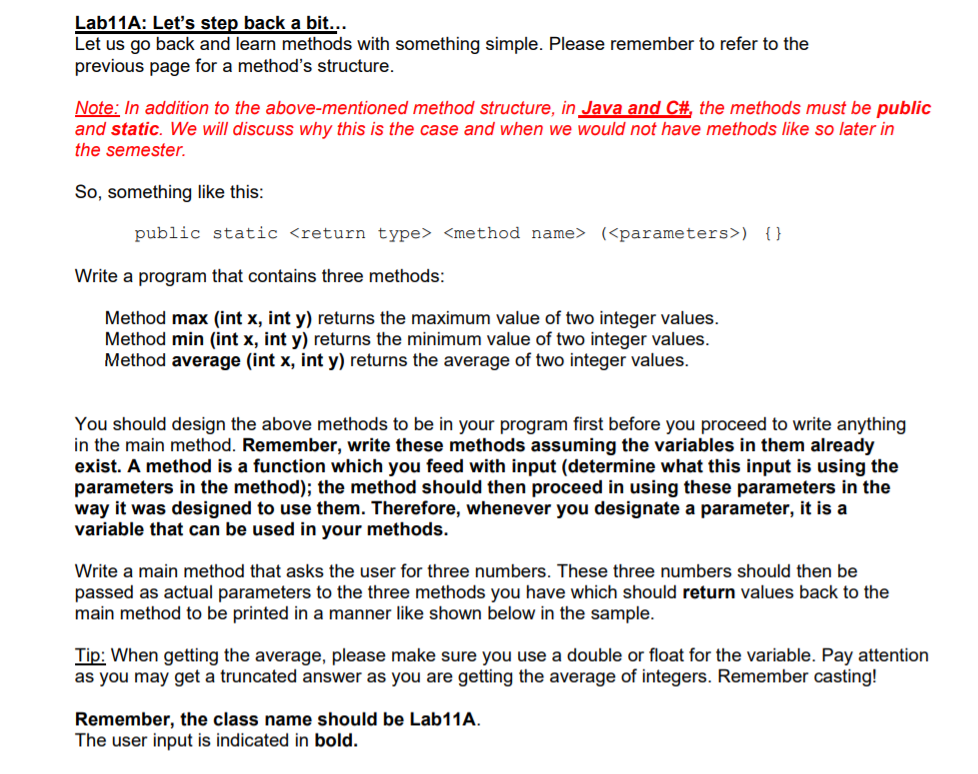 Solved Lab11A: Let's Step Back A Bit... Let Us Go Back And | Chegg.com