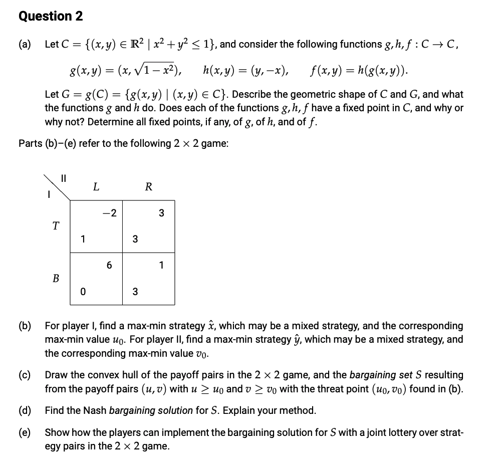 Question 2 A Let C X Y R X2 Y2 1 A Chegg Com