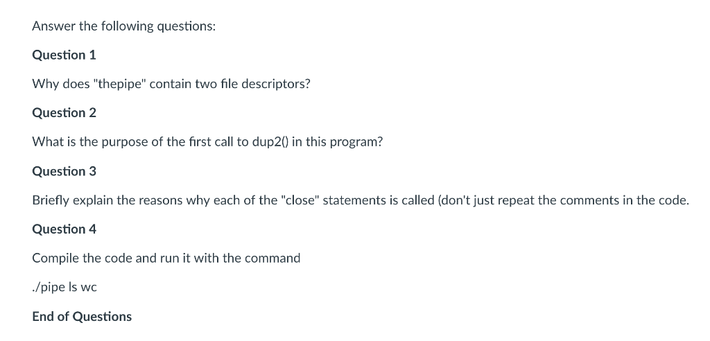 Solved Answer the following questions: Question 1 Why does | Chegg.com