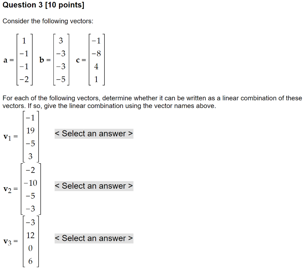 Solved Question 3 [10 points] Consider the following | Chegg.com