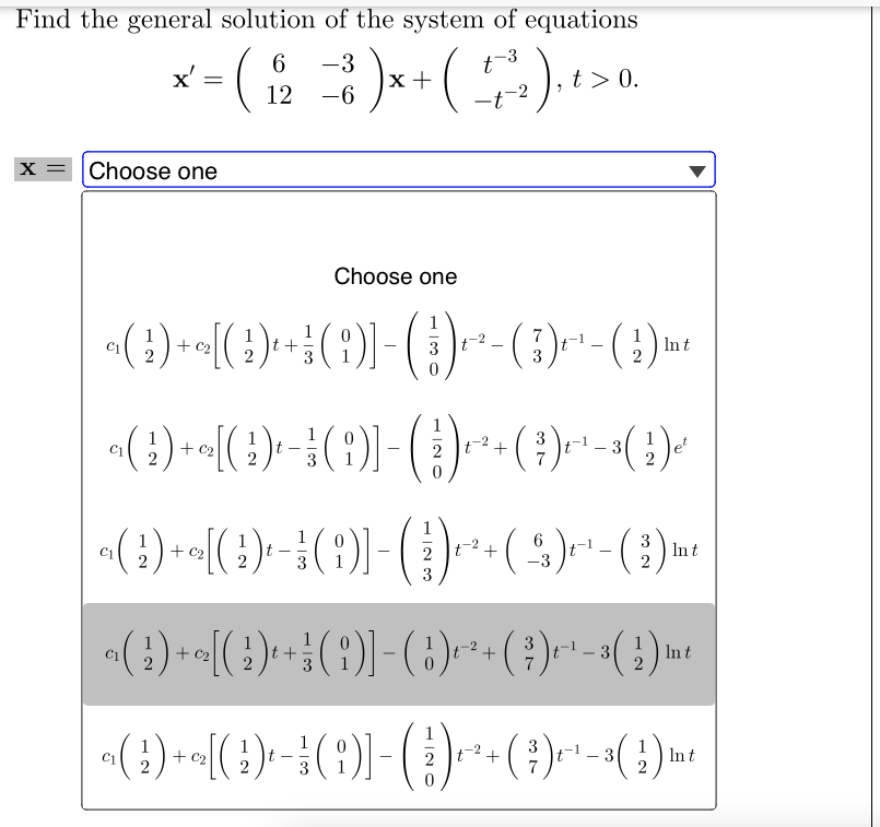 Solved Find the general solution of the system of | Chegg.com