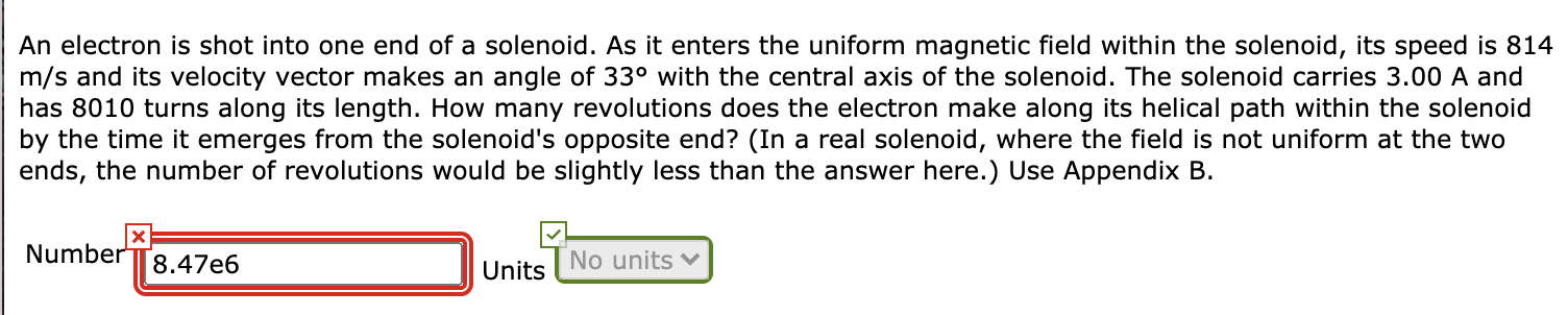 Solved An electron is shot into one end of a solenoid. As it | Chegg.com