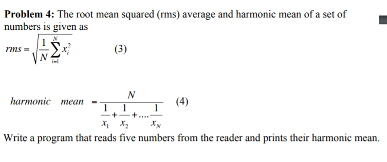 Solved Problem 4: The root mean squared (rms) average and | Chegg.com