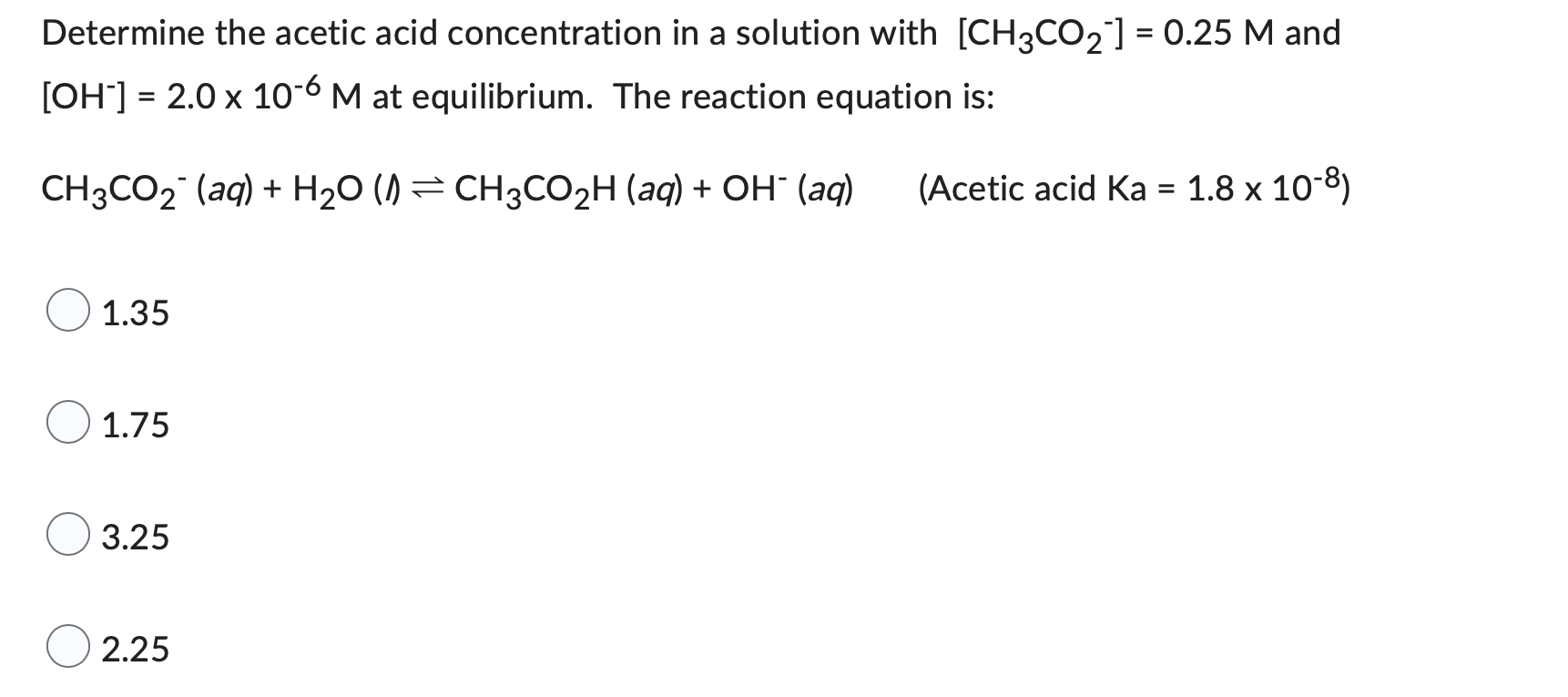 Solved Determine The Acetic Acid Concentration In A Solution