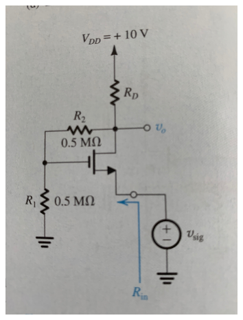 Solved (30 Points) Problem 2: 1. The MOSFET in the amplifier | Chegg.com