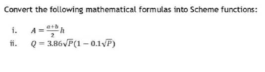 Solved Convert the following mathematical formulas into | Chegg.com