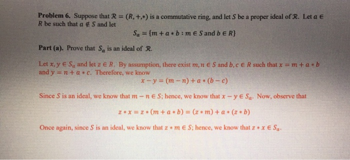 Abstract Algebra Word Problem Solved Solve problem 5 from Abstract Algebra using the | Chegg.com