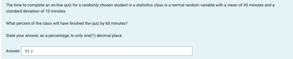 Solved The time to complete an on-line quiz for a randomly | Chegg.com