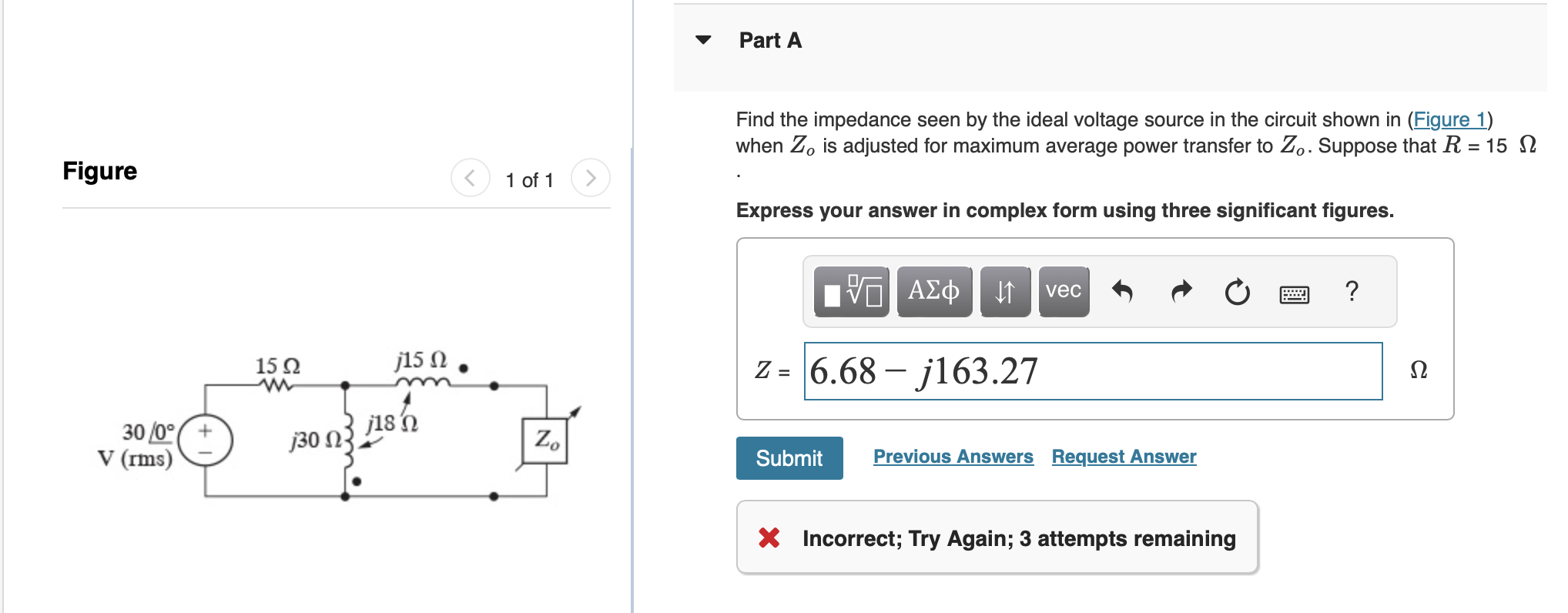 Solved Find the impedance seen by the ideal voltage source