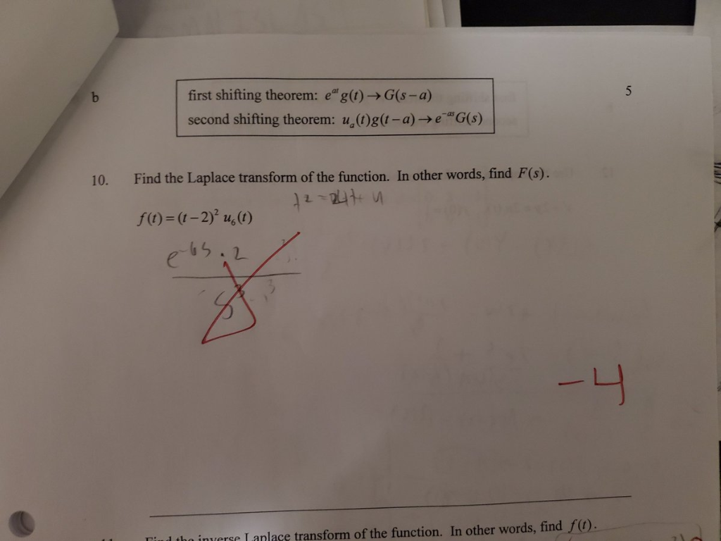 Solved First Shifting Theorem E Gt G S A Second Shifting Chegg Solved First Shifting Theorem E Gt G S A Second Shifting Chegg