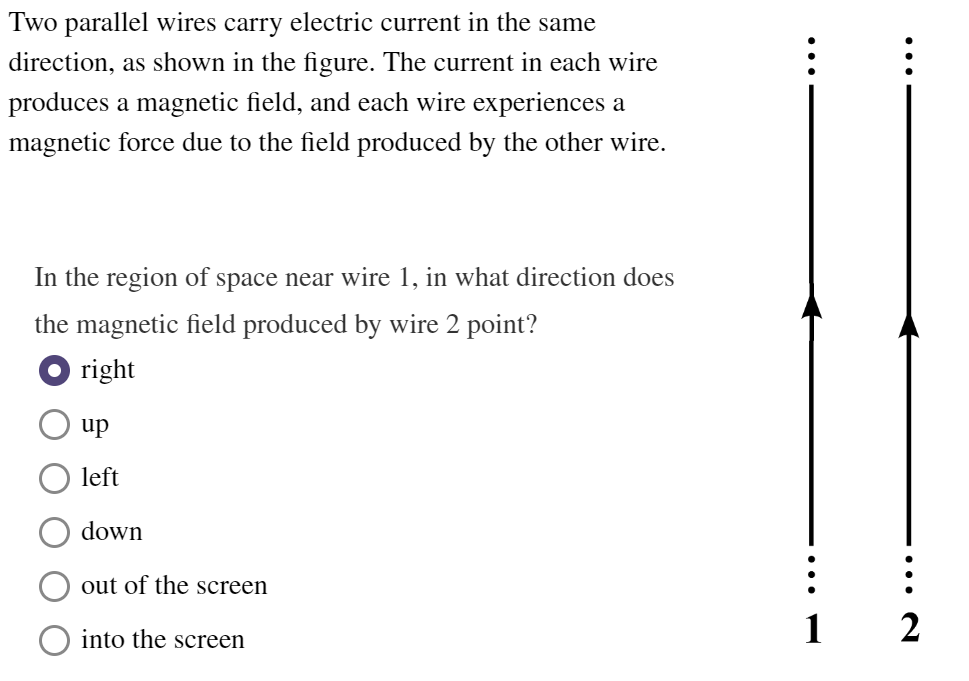 Solved Two parallel wires carry electric current in the same 