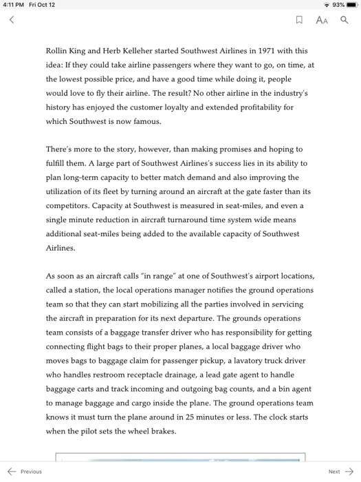 Solved 411 PM Fri Oct 12 Rollin King and Herb Kelleher