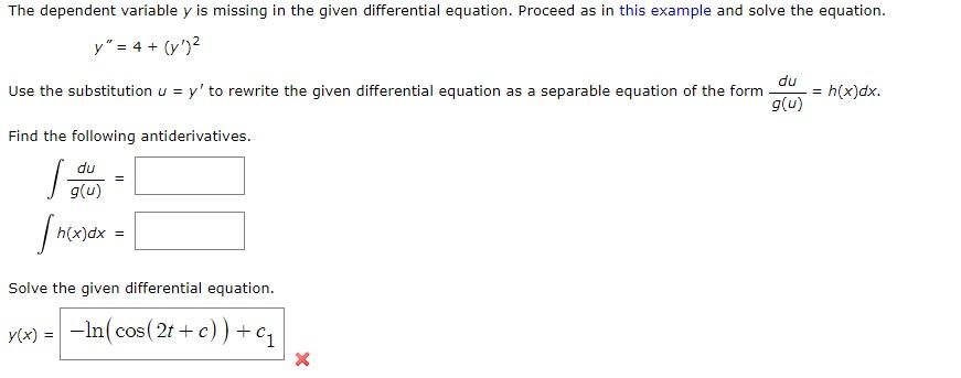 Solved The dependent variable y is missing in the given | Chegg.com