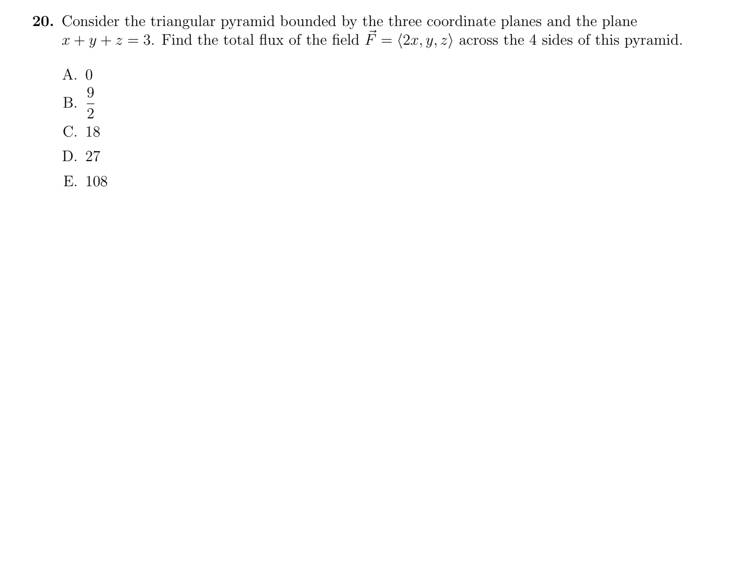 Solved 0. Consider the triangular pyramid bounded by the | Chegg.com