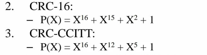 Solved using java to make calculate for crc-16 and | Chegg.com