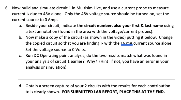 6. Now build and simulate circuit 1 in Multisim Live, | Chegg.com