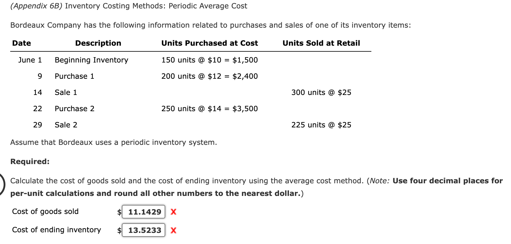 Solved (Appendix 6B) Inventory Costing Methods: Periodic | Chegg.com