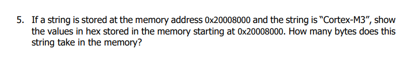 Solved 5. If a string is stored at the memory address | Chegg.com