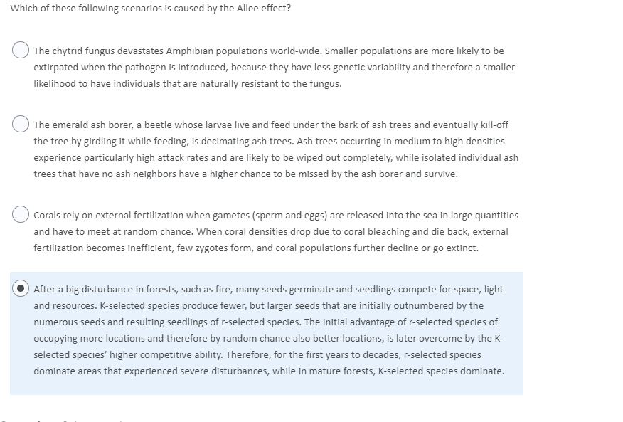 Solved Which of these following scenarios is caused by the | Chegg.com