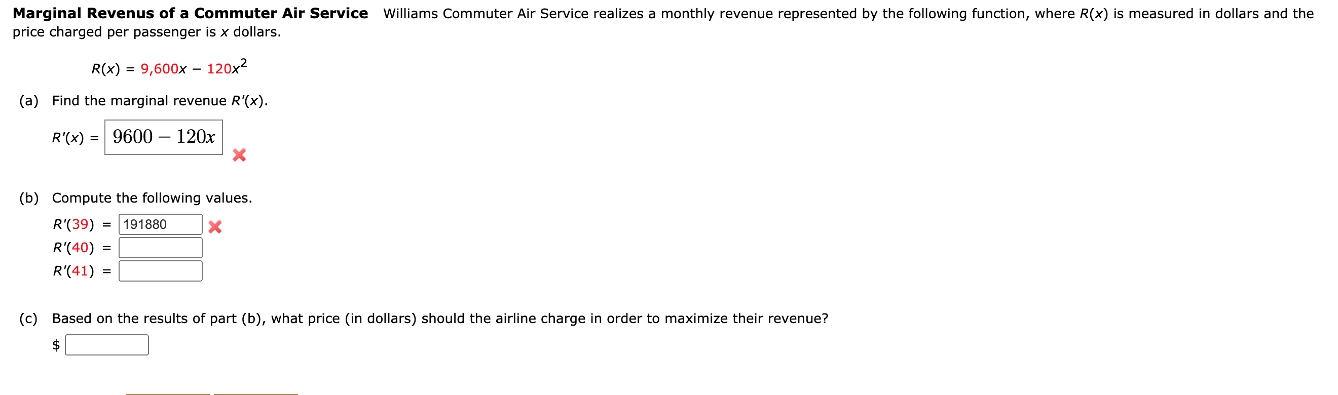 Solved Williams Commuter Air Service Realizes A Monthly Chegg