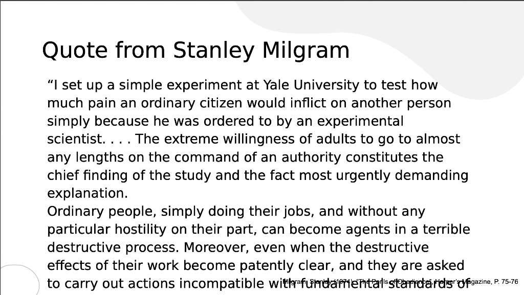 quotes from the milgram experiment