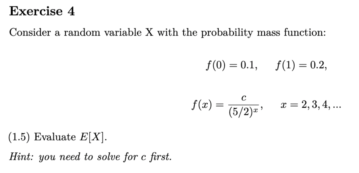 Solved Consider a random variable X with the probability | Chegg.com