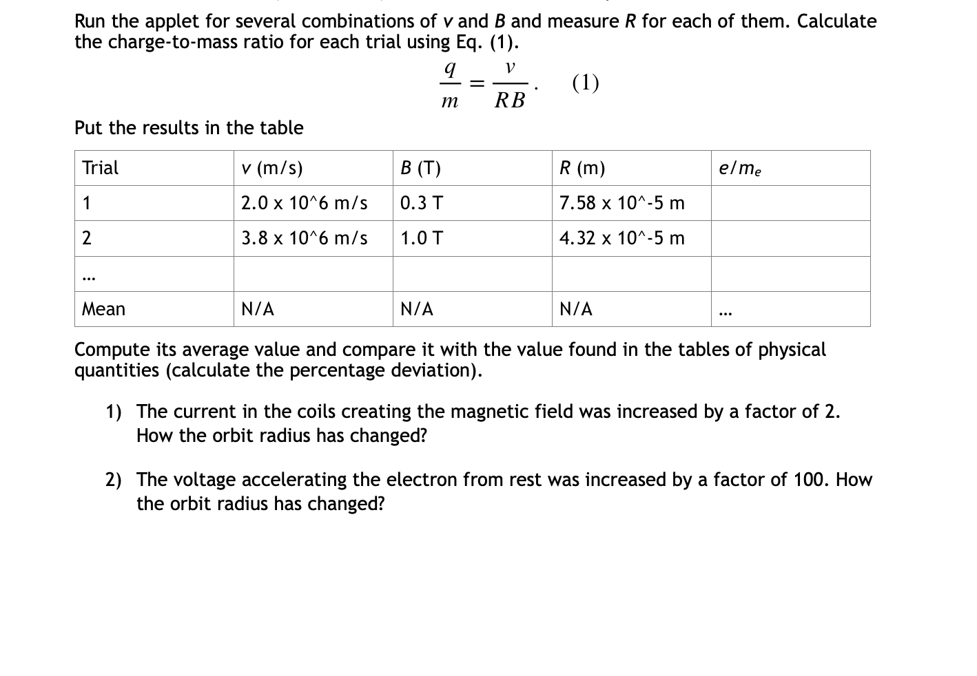 1.0 Physical Quantities and Measurement