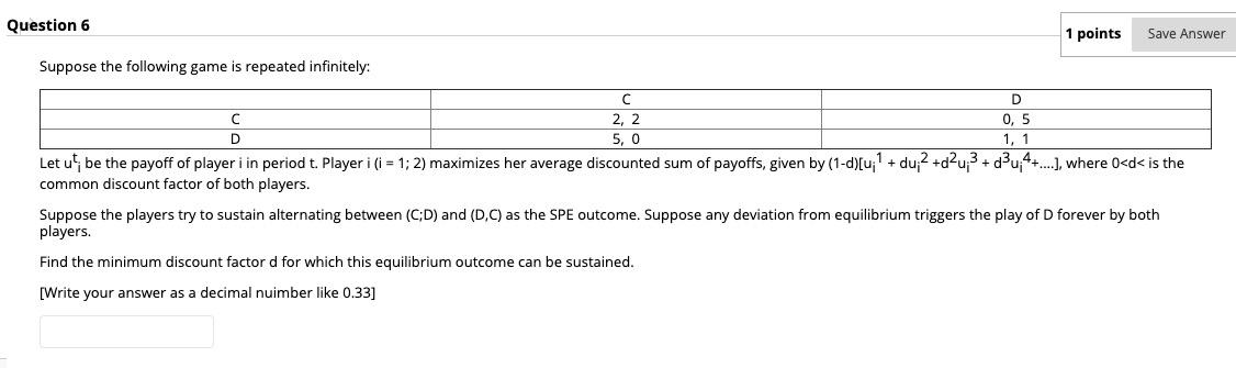 Solved Question 6 1 points Save Answer Suppose the following | Chegg.com