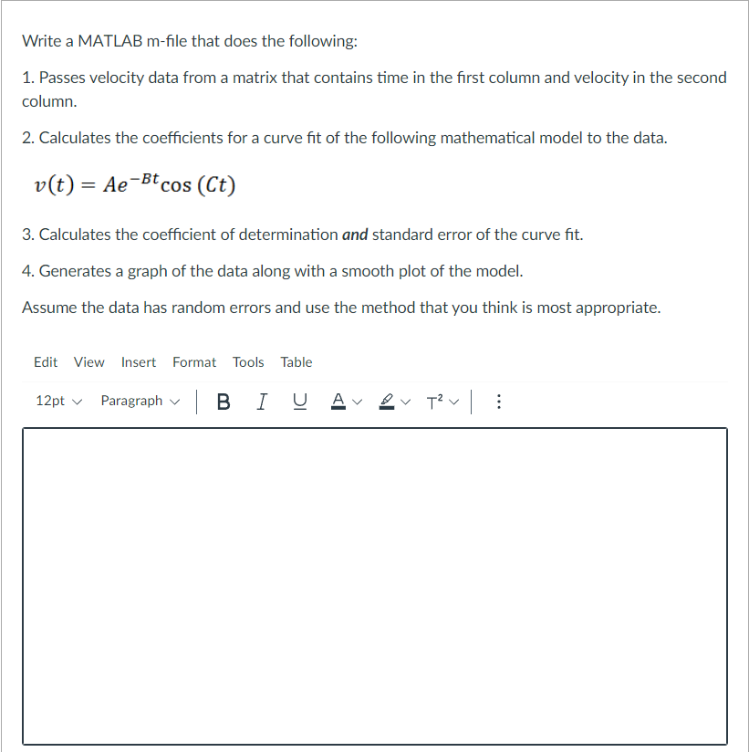 Solved Write a MATLAB m-file that does the following: 1. | Chegg.com