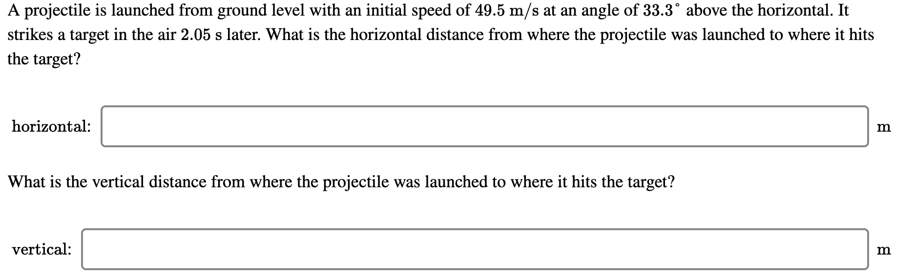 Solved A projectile is launched from ground level with an