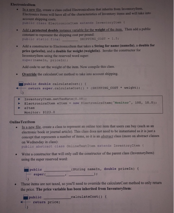 Solved Directions: Don't forget to add your Java oc comments | Chegg.com