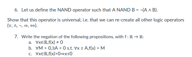 Solved 6. Let us define the NAND operator such that A NAND B | Chegg.com