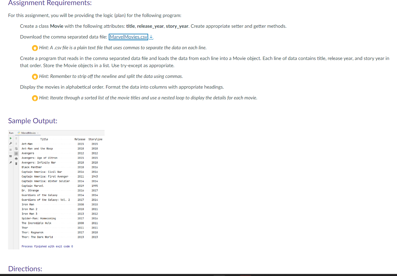 Solved - Create A UML diagram for the Movie class -Create | Chegg.com