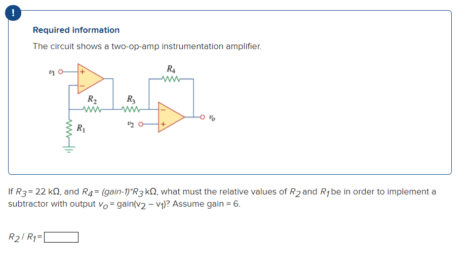 Solved Required information The circuit shows a twoopamp