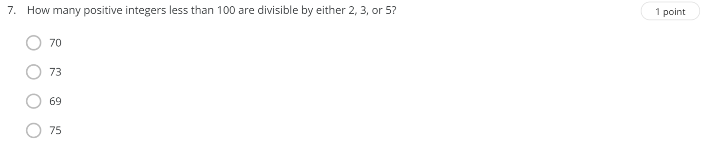 Solved 7. How many positive integers less than 100 are | Chegg.com
