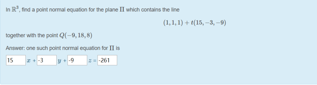 Solved In R3, find a point normal equation for the plane II | Chegg.com