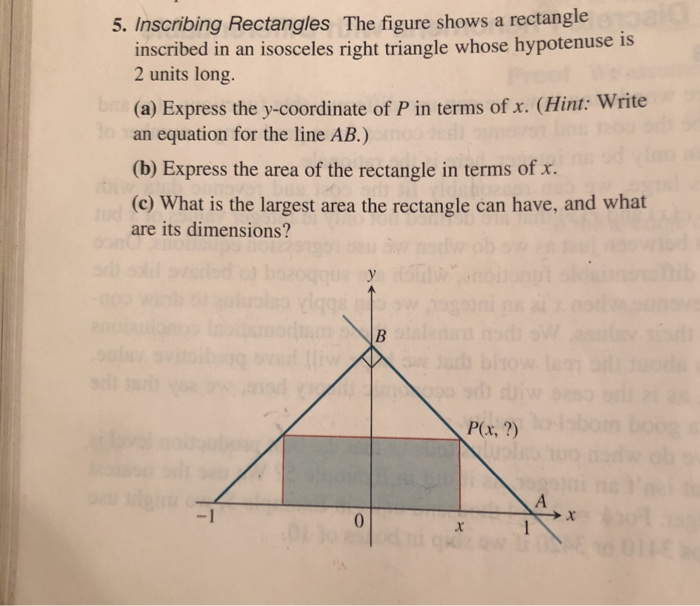 Solved 5. Inscribing Rectangles The figure shows a rectangle