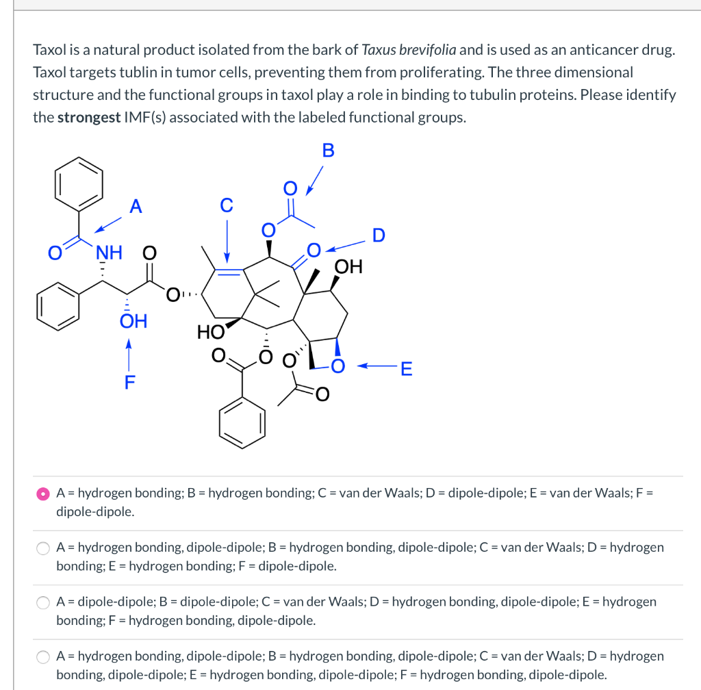 solved-taxol-is-a-natural-product-isolated-from-the-bark-of-chegg